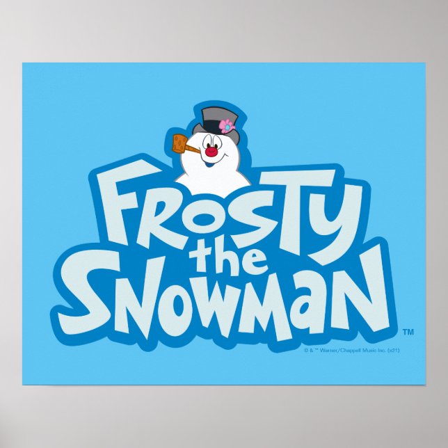Poster Snowman™ congelado | Logotipo empilhado congelado (Frente)