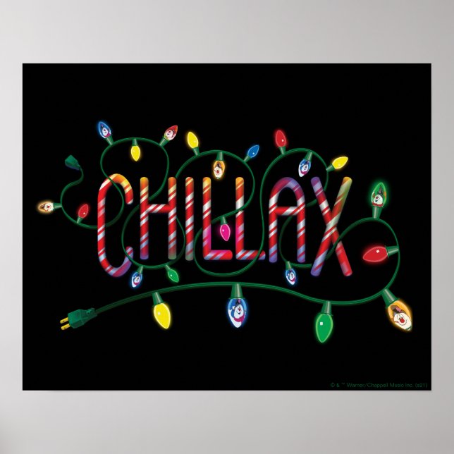 Poster Snowman™ congelado | Luzes de férias "Chillax" (Frente)