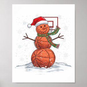 Poster Snowman de basquetebol _1