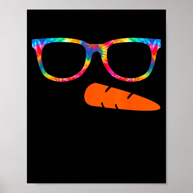 Poster Snowman Face Shirt Womens Eyelashes Gle Tie Dye Ch (Frente)
