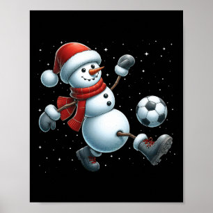 Poster Snowman Futebol Soccer Café da Neve Meninas Crianç