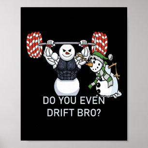 Poster Snowman Weising Bodybuilding Funny Workout
