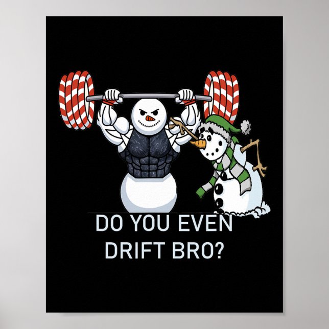 Poster Snowman Weising Bodybuilding Funny Workout (Frente)