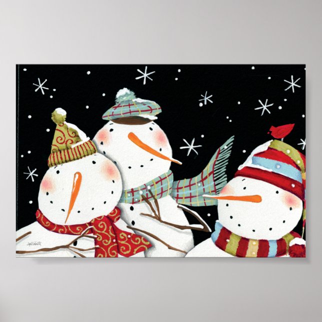 Poster Snowmen moderno sorri (Frente)