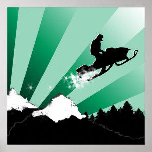 Poster snowmobile. pthalo.