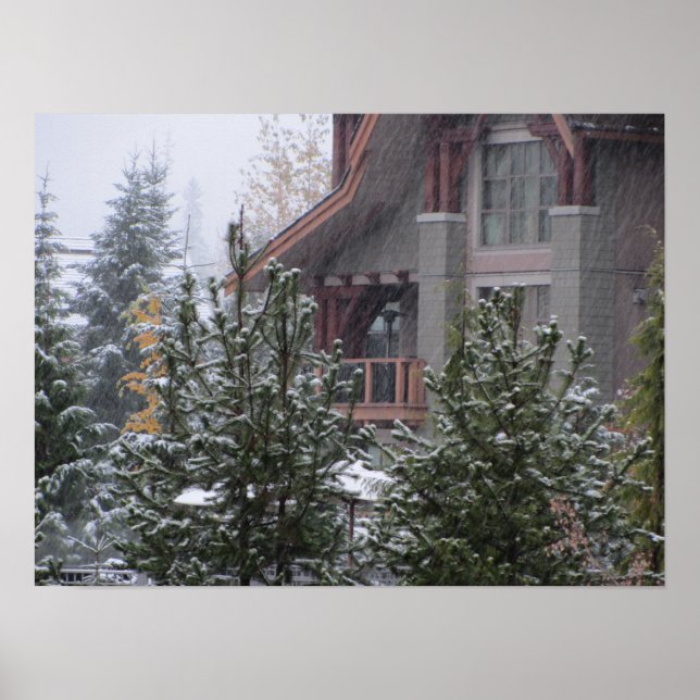 Poster Snowy Day in Whistler, B.C. (Frente)