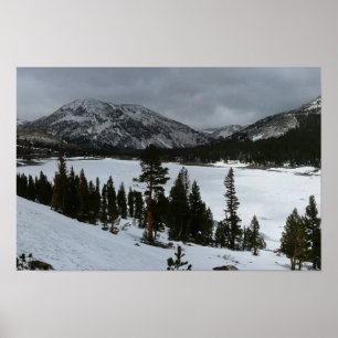 Poster Snowy Ellery Lake California Fotografia de inverno