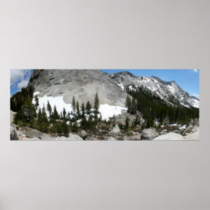 Poster Snowy Granite Domes Panorama em Yosemite
