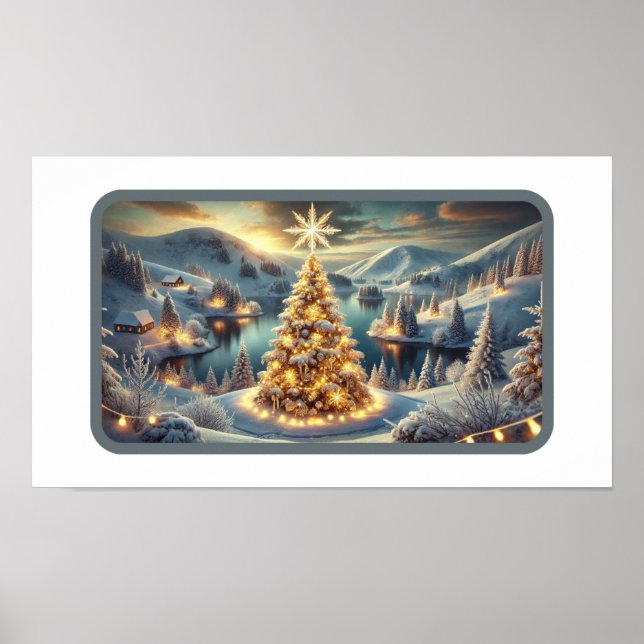Poster Snowy Hillside Serenity (Frente)