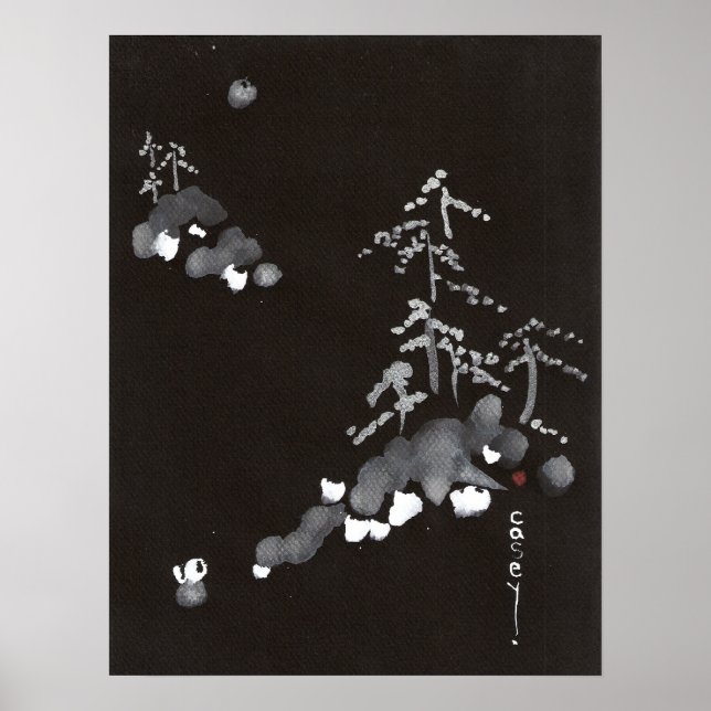 Poster Snowy Mountain Retreat (Frente)