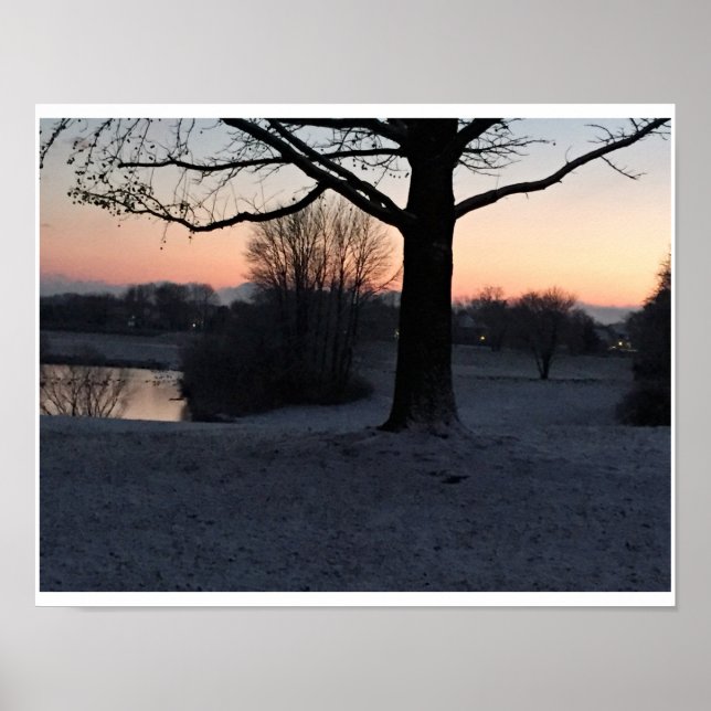 Pôster Snowy Sunset em Core Creek (Frente)