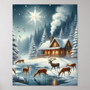 Poster Snowy Town, sob o estilhaço