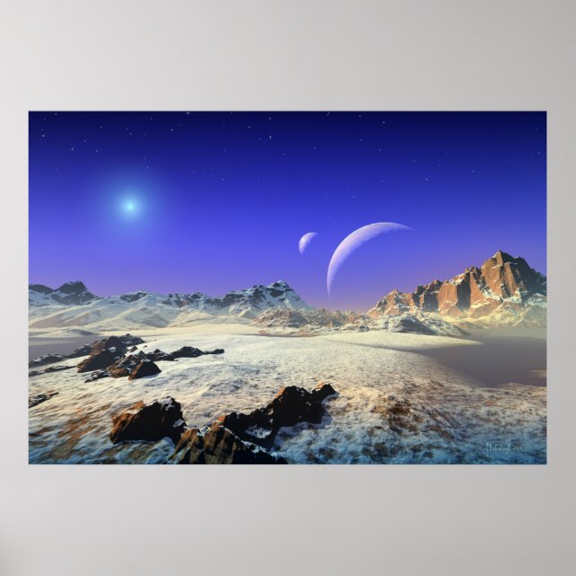 Poster Snowy vista (Frente)