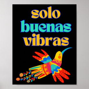 Poster Só Boas Vibrações - Espanhol Colorido Mex