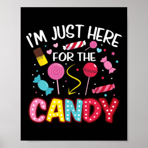 Poster Só estou aqui para o doce Halloween Cute Lollipo