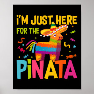 Poster Só estou aqui para o festival mexicano Pinata Engr