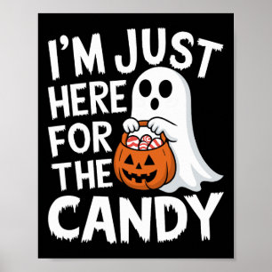 Poster Só estou aqui para o Lollipop de Candi Halloween