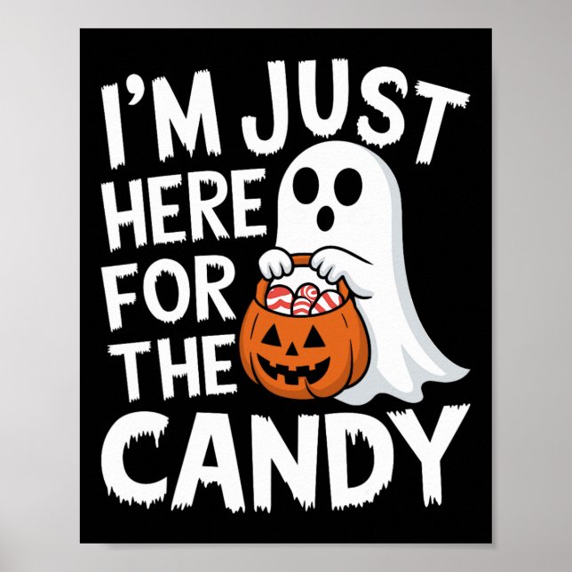 Poster Só estou aqui para o Lollipop de Candi Halloween (Frente)