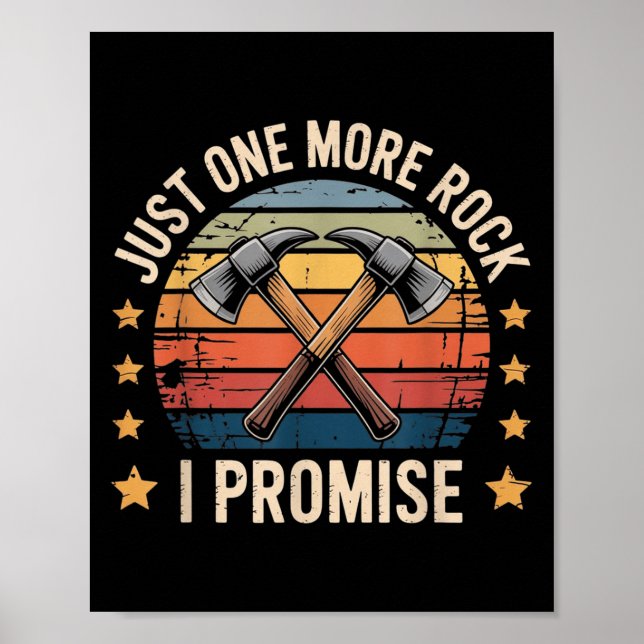 Poster Só Mais Uma Rocha Que Prometo Ao Estilo De Retrô G (Frente)
