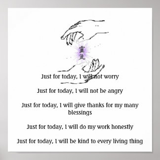 Pôster Só por hoje, não me preocuparei.