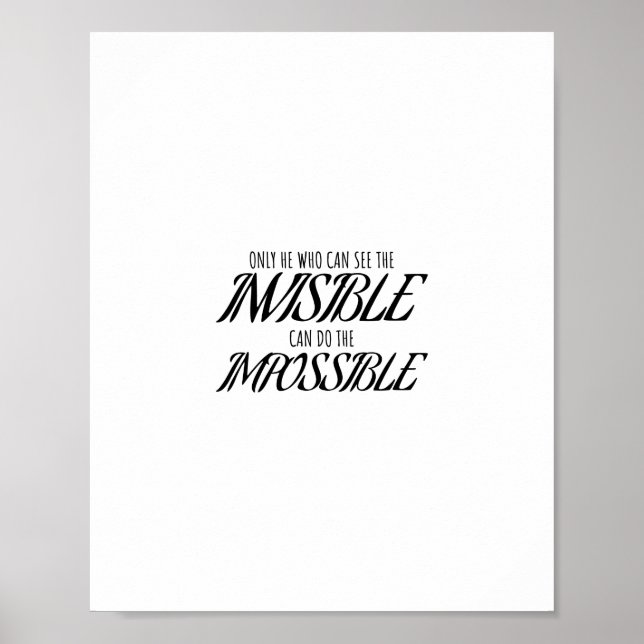 Poster Só quem consegue ver o invisível pode fazer (Frente)