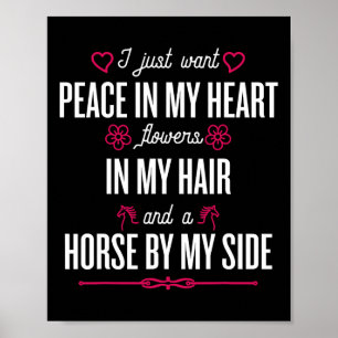 Poster Só Quero Paz No Meu Coração - Cavalo Equestriano