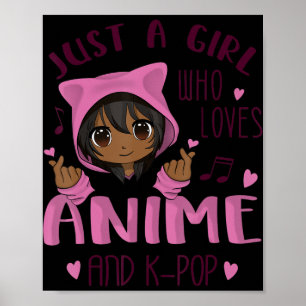 Poster Só uma garota que ama Anime e Pop
