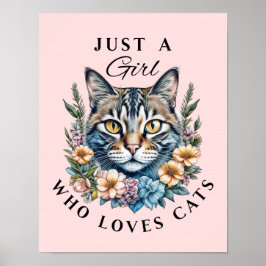 Poster Só uma garota que ama gatos