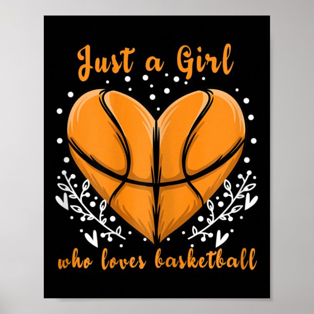 Poster Só uma garota que ama Mulheres de Basquete no Espo (Frente)