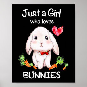 Poster Só uma garota que ama o coelho de Bunnies