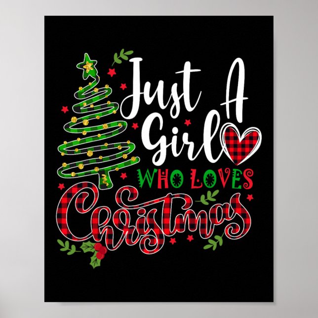 Poster Só uma garota que ama o Natal um presente para XMA (Frente)