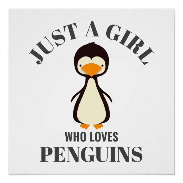 Pôster Só uma garota que ama Pinguins (Frente)