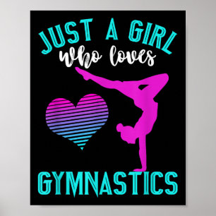 Poster Só Uma Menina Que Ama A Ginástica Engraçada Gymnas