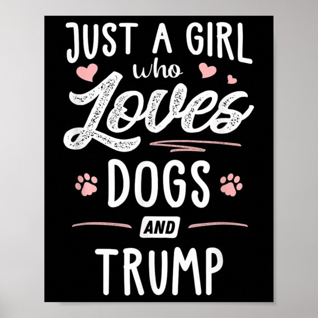 Poster Só Uma Menina Que Ama Cachorros E Cachorros De Pre (Frente)