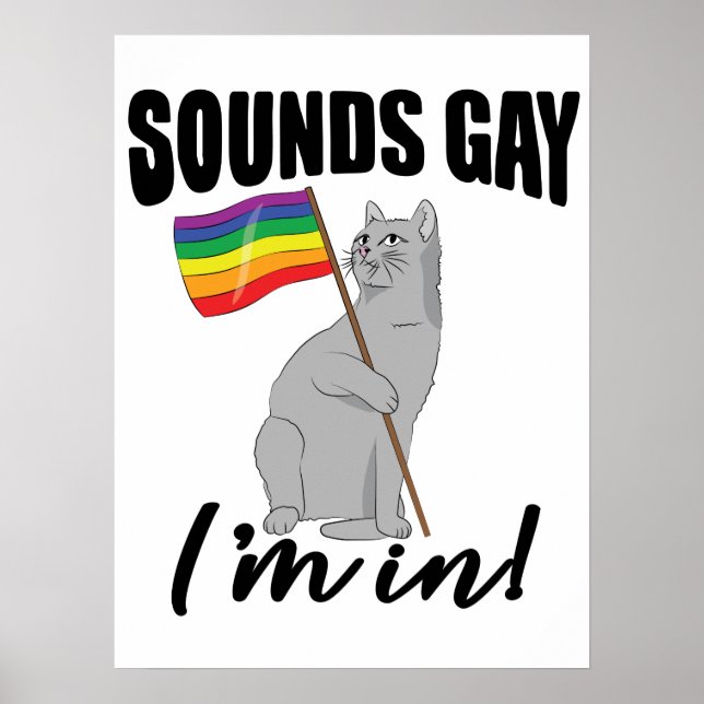 Poster Soa Gay, estou em Gato (Frente)