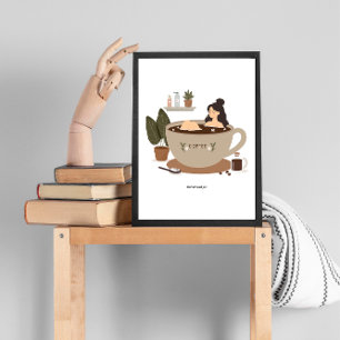 Poster Soando com um café