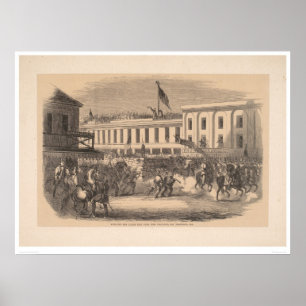 Pôster Soando o alarme sobre a vigilância do porto