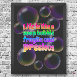 Poster Soap Bubble fragile and precious