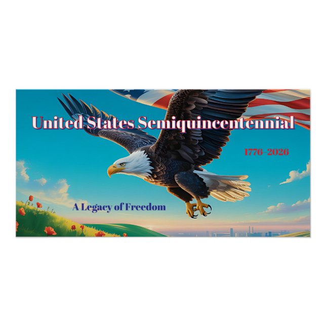 Pôster Soaring Eagle — 250th Tribute dos Estados Unidos (Frente)