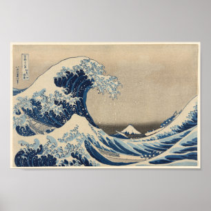 Poster Sob a Onda fora de Kanagawa (A Grande Onda)