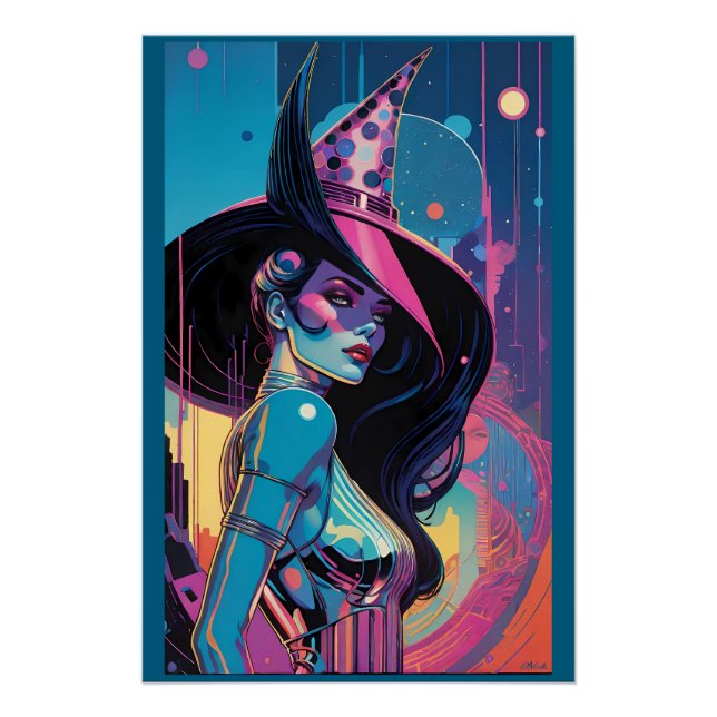 Pôster Sob a Ortografia da Bruxa Astro (Frente)