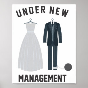 Poster Sob Nova Gestão Para Casamento de Noiva e Noivo