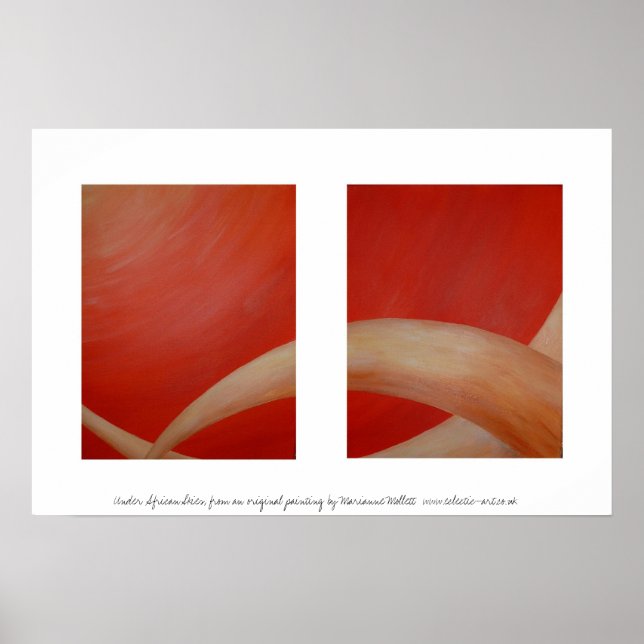 Pôster Sob o céu africano (Frente)