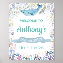 Poster Sob O Mar Qualquer Sinal De Boas-Vindas De Anivers