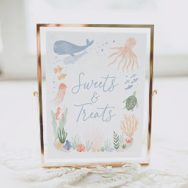 Poster Sob o Sinal de Aniversário do Mar Doce e Tratament