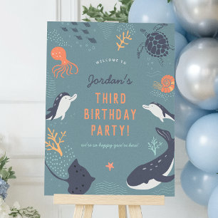 Poster Sob o Sinal de Boas-vindas da Festa de aniversário