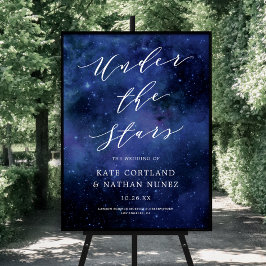 Poster Sob o Sinal de Casamento da Noite Espacial das Est