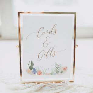 Poster Sob o Sinal de Chás de fraldas do Mar Cartões e Pr