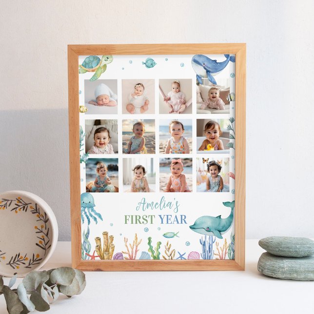 Poster Sob o Sinal de Milestone de Foto de Aniversário do (Criador carregado)