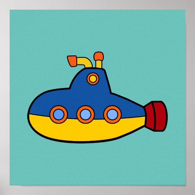 Pôster Sob O Tema Do Mar Ilustração Submarina (Frente)